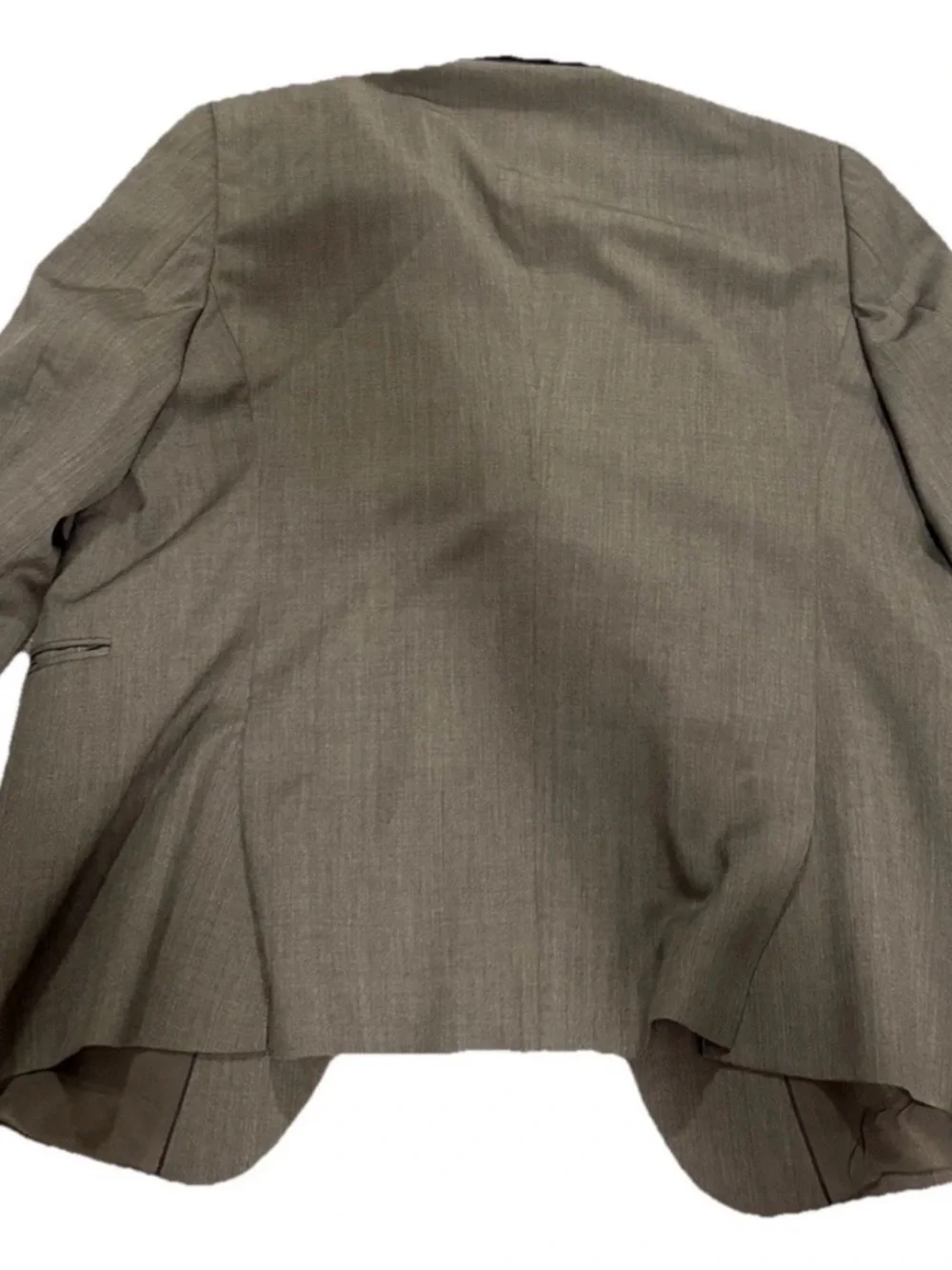STAFFORD 2 Piece Super 100’s Wool Jacket and Vest Charcoal Striped Size 48S